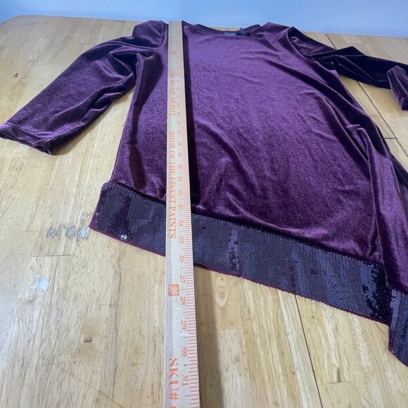 whimsigoth witchy Purple Red Velvet Glam sequin Asymmetrical gothic small grunge - Picture 7 of 12